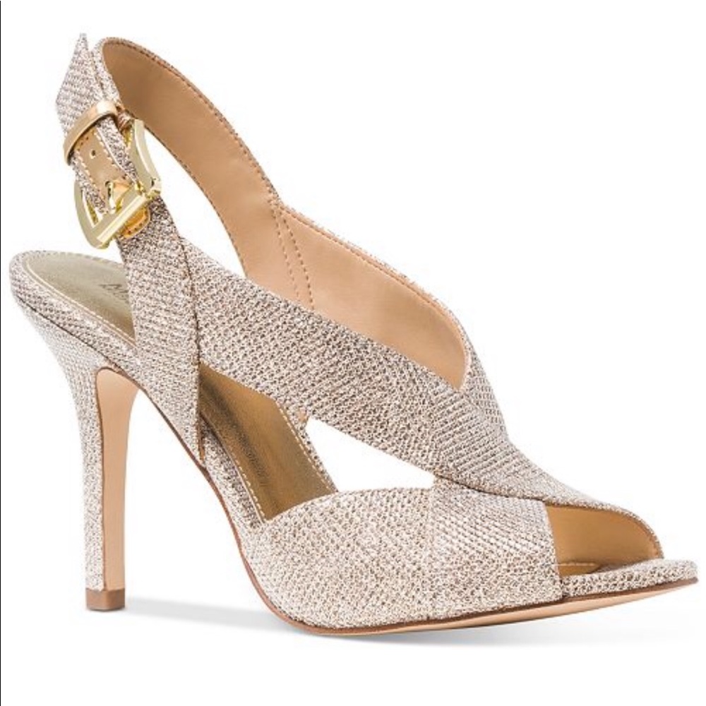 🛍HP🛍Michael kors Becky sandals High Heels gold - Picture 4 of 7